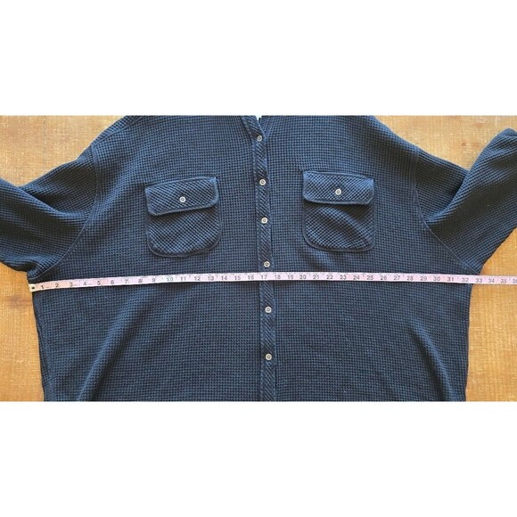 Aerie black waffle button down women's top / Shaket size XXL - Picture 8 of 8